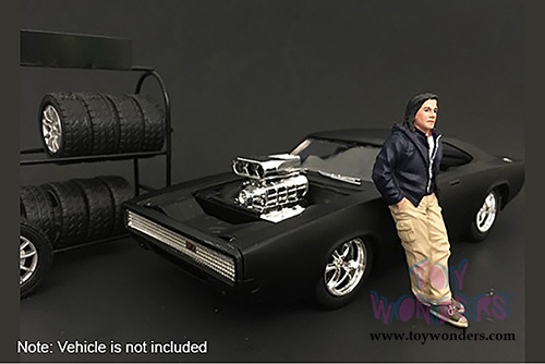 American Diorama Figurine - Street Racing Crew Figure III (1/24 scale, Dark Blue/Khaki) 77483