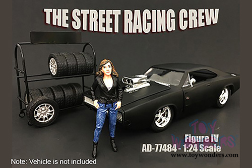 American Diorama Figurine - Street Racing Crew Figure IV (1/24 scale, Black/Blue) 77484