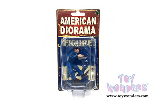 American Diorama Figurine - Mechanic | Doug Filling Engine Oil (1/24 scale, Blue) 77499 