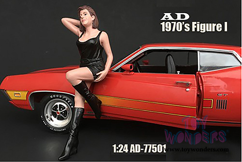 American Diorama Figurine - 70's Style Figure - I (1/24 scale, Black) 77501