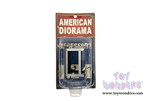 American Diorama Accesories - Metal Work Bench (1/24 scale, Silver/Black) 77531