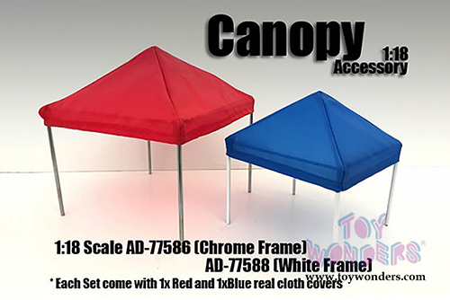 American Diorama Accessories - Canopy Set  (1/18 scale, Chrome) 77586