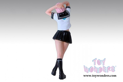 American Diorama Figurine - Japanese Model Naomi Figure (1/18 scale, White/ Black) 77700W