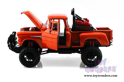 Motormax Off Road - Chevy 5100 Stepside™ Pickup Truck (1955, 1/24 scale diecast model car, Orange) 79133OR