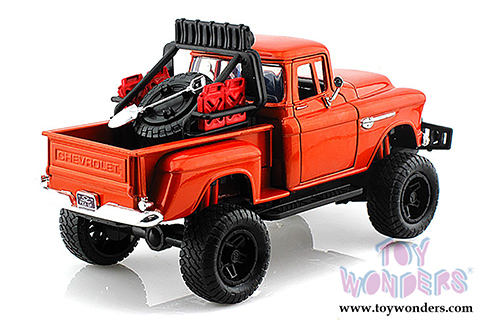 Motormax Off Road - Chevy 5100 Stepside™ Pickup Truck (1955, 1/24 scale diecast model car, Orange) 79133OR