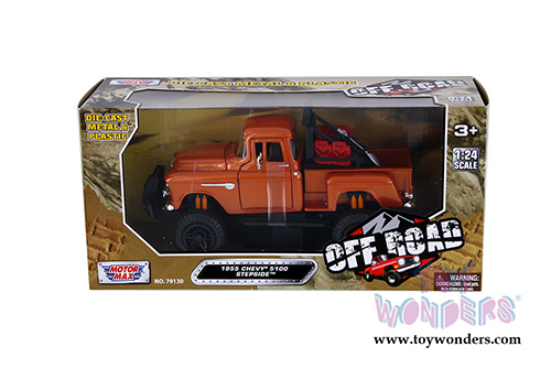 Motormax Off Road - Chevy 5100 Stepside™ Pickup Truck (1955, 1/24 scale diecast model car, Orange) 79133OR