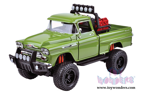 Motormax Off Road - Chevrolet® Apache™ Fleetside Pickup Truck (1958, 1/24 scale diecast model car, Green) 79135GN
