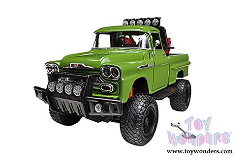 Motormax Off Road - Chevrolet® Apache™ Fleetside Pickup Truck (1958, 1/24 scale diecast model car, Green) 79135GN