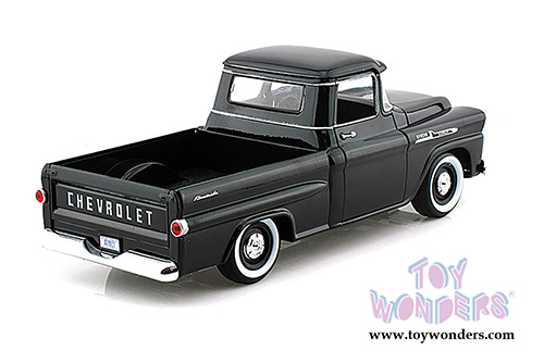 Showcasts Collectibles - Chevy Apache Fleetside Pickup Truck (1958, 1/24 scale diecast model car, Black) 79311AC/BK