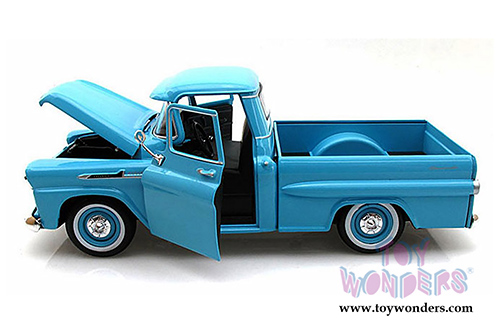 Showcasts Collectibles - Chevy Apache Fleetside Pickup Truck (1958, 1/24 scale diecast model car, Light Blue) 79311AC/BU
