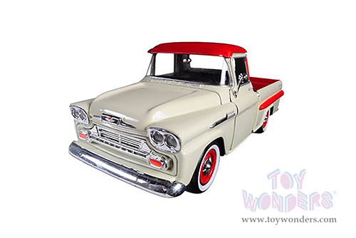 Showcasts&reg; Collectibles - Chevrolet&reg; Apache Fleetside Pickup Truck (1958, 1/24 scale diecast model car, Cream/Red) 79311AC/CM