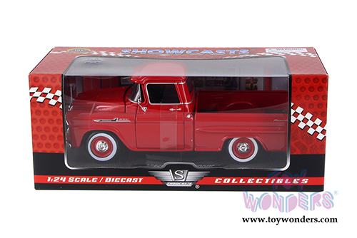 Showcasts Collectibles - Chevy&reg; Apache&trade; Fleetside Pickup Truck (1958, 1/24 scale diecast model car, Red) 79311AC/R