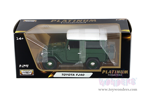 Motormax Platinum Collection - Toyota FJ40 (1/24 scale diecast model car, Green) 79323PTMG