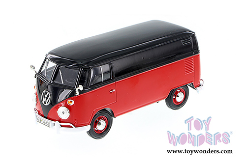 Showcasts Collectibles - Volkswagen Type 2 Delivery Bus (1/24 scale diecast model car, Red/Black) 79342R