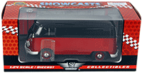 Showcasts Collectibles - Volkswagen Type 2 Delivery Bus (1/24 scale diecast model car, Red/Black) 79342R