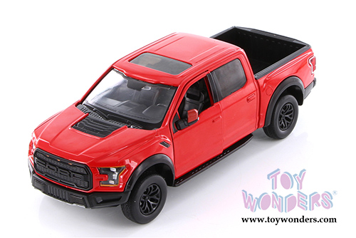 Showcasts Collectibles - Ford F-150 Raptor Pickup (2017, 1/27 scale die cast model car, Red) 79344R