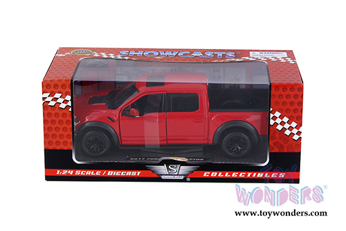 Showcasts Collectibles - Ford F-150 Raptor Pickup (2017, 1/27 scale die cast model car, Red) 79344R