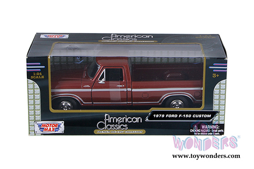 Motormax - Ford F-150 Custom Pickup (1979, 1/24 scale diecast model car, Burgundy) 79346AC/BR
