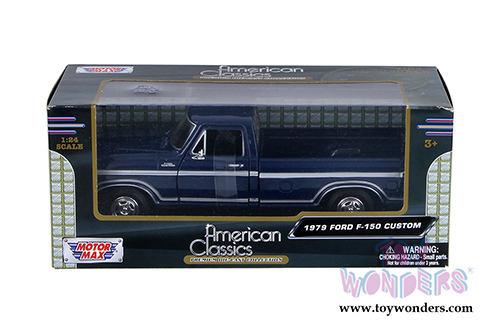 Motormax - Ford F-150 Custom Pickup (1979, 1/24 scale diecast model car, Blue) 79346AC/BU