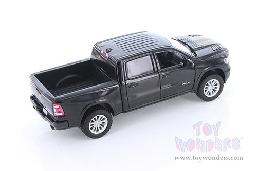 Showcasts Collectibles - Dodge Ram 1500 Crew Cab Laramie Pickup Truck (2019, 1/24 scale diecast model car, Black/Silver) 79357MBK