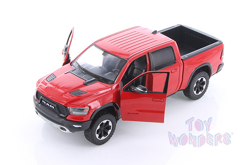 Showcasts Collectibles - Dodge Ram 1500 Crew Cab Rebel Pickup Truck (2019, 1/24 scale diecast model car, Red) 79358R/16D