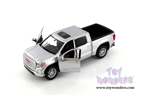 Showcasts Collectibles - GMC&reg; Sierra 1500 SLT Crew Cab Pickup Truck (2019, 1/27 scale diecast model car, Silver) 79361SV