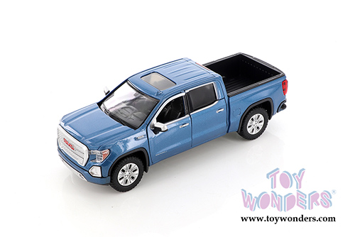 Showcasts® Collectibles - GMC® Sierra 1500 Denali Crew Cab Pickup Truck (2019, 1/27 scale diecast model car, Blue) 71362BU MAP: $22.99