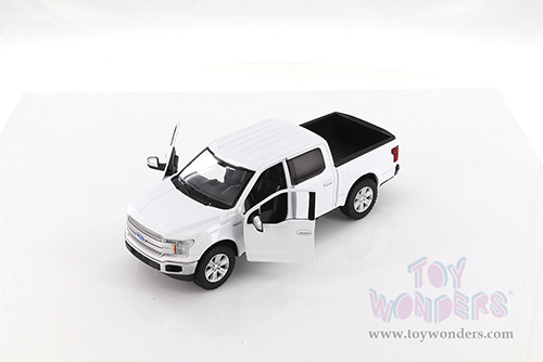 Showcasts Collectibles - Ford F-150 Lariat Crew Cab Pickup Truck (2019, 1/27 scale diecast model car, White) 79363WH/16D