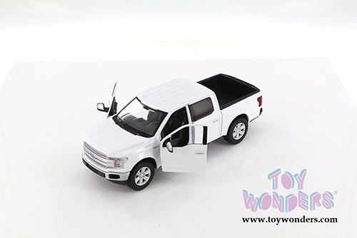 Showcasts Collectibles - Ford F-150 Lariat Crew Cab Pickup Truck (2019, 1/27 scale diecast model car, White) 79363WH