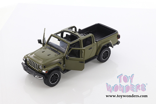 Showcasts® Collectibles - Jeep® Gladiator Overland (Open Top) Pickup Truck (2021, 1/27 scale diecast model car, Green) 79367GN MAP: $22.99