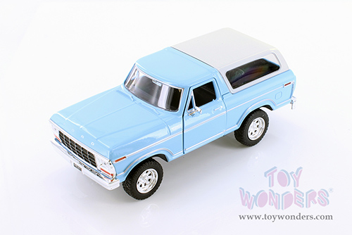 Showcasts Collectibles - Ford Bronco (1978, 1/24 scale diecast model car, Light Blue/White Camper) 79373WBU
