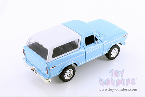 Showcasts Collectibles - Ford Bronco (1978, 1/24 scale diecast model car, Light Blue/White Camper) 79373WBU