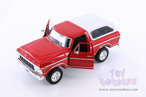 Showcasts Collectibles - Ford Bronco (1978, 1/24 scale diecast model car, Red/White Camper) 79373WR