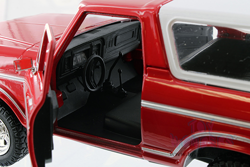Showcasts Collectibles - Ford Bronco (1978, 1/24 scale diecast model car, Red/White Camper) 79373WR