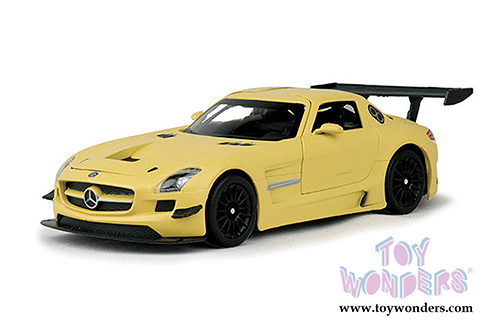 Motormax Satin Paint - Mercedes-Benz SLS AMG Hardtop (1/24 scale diecast model car, Matte Gold) 79501