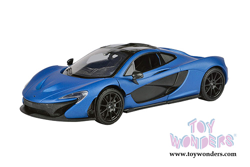 Motormax Satin Paint - McLaren P1&trade; Hardtop (1/24 scale diecast model car, Matte Blue) 79508