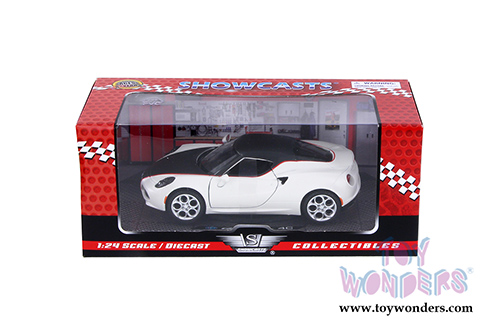 Showcasts Collectibles - Alfa Romeo 4C Hardtop (1/24 scale diecast model car, White/Black) 79513