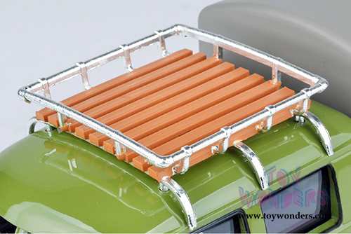 Motormax - Volkswagen Type 2 (T1) Delivery Van with Roof Rack and Tarpaulin Cover (1/24 scale diecast model car, Green) 79554GRN