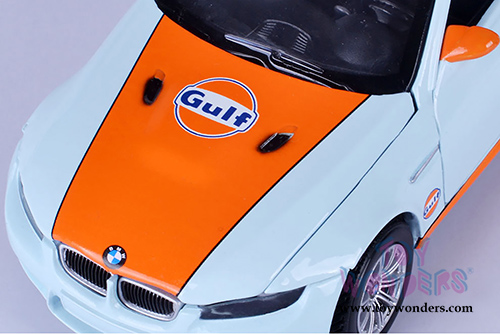 Motormax - BMW M3 Coupe Gulf Oil (1/24 scale die cast model car, Light Blue/Orange) 79644
