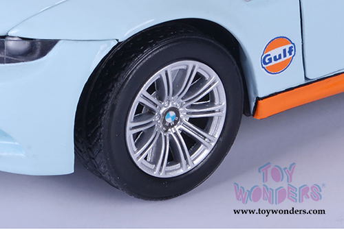 Motormax - BMW M3 Coupe Gulf Oil (1/24 scale die cast model car, Light Blue/Orange) 79644