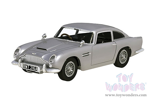 Motormax 007 James Bond Collection - Aston Martin DB5 - Gold Finger (60 years of Bond) (1/24 scale diecast model car, Silver) 79857WSV