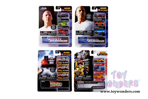 Jada Toys Nano Hollywood Rides | Assortment Pack (1/65, diecast model car, Asstd.) 83548W3