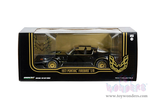 Greenlight - Pontiac Firebird Trans Am T Top (1977, 1/24 scale diecast model car,  Starlite Black/Golden) 84036