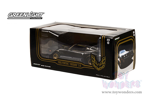 Greenlight - Pontiac Firebird Trans Am T Top (1980, 1/24 scale diecast model car,  Starlite Black/Golden) 84037