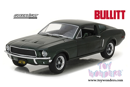 Greenlight Hollywood - Steve McQueen Bullitt Ford Mustang GT Hard Top (1968, 1/24 scale diecast model car, Green) 84041