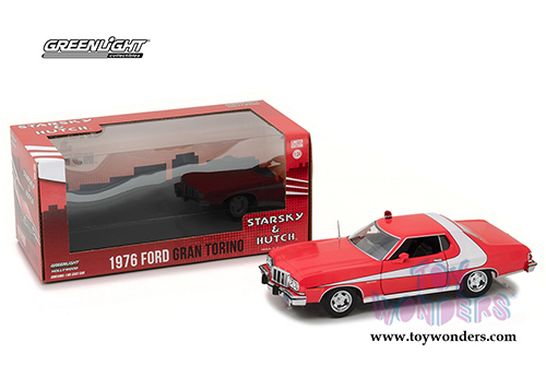 Greenlight Hollywood - Starsky & Hutch Ford Gran Torino Hardtop (1976, 1/24 scale diecast model car, Red) 84042