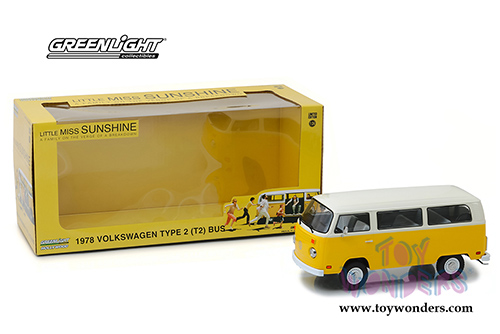Greenlight Hollywood - Little Miss Sunshine Volkswagen Type 2 (T2) Bus (1978, 1/24 scale diecast model car, Yellow/White) 84081
