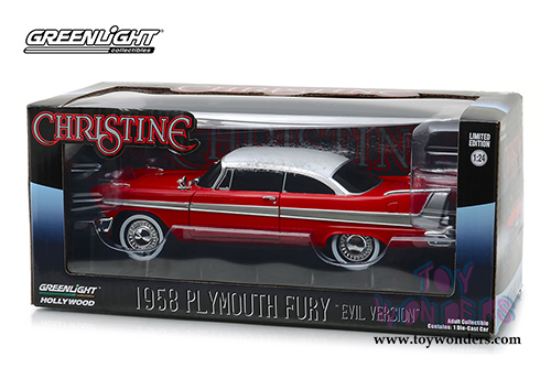 Greenlight - Hollywood Christine Plymouth Fury "Evil Version" Hardtop (1958, 1/24 scale diecast model car, Red) 84082