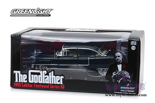 Greenlight Hollywood - The Godfather Cadillac Fleetwood Series 60 Hard Top (1955, 1/24 scale diecast model car, Black) 84091