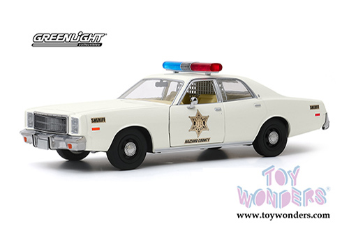 Greenlight - Plymouth Fury Hazzard County Sheriff (1977, 1/24 scale diecast model car, Cream) 84095